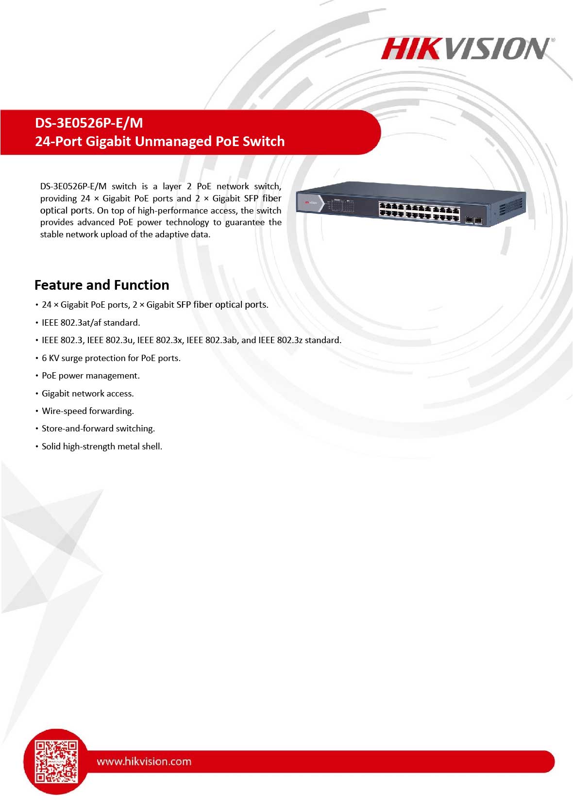 Gigabit Unmanaged Poe Switch