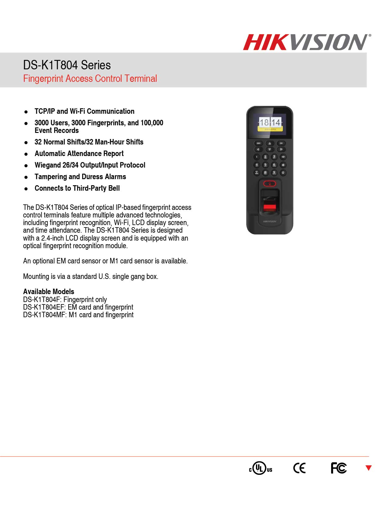 Hikvision Finger Print System